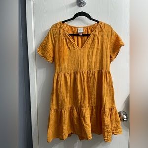 Mustard yellow dress with pockets